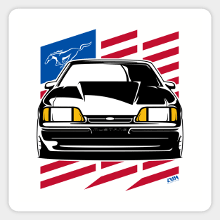 Foxbody Ford Mustang Notch US Flag Sticker